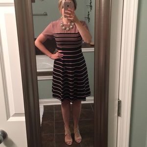 Ann Taylor A-Line Striped Dress (NWT)